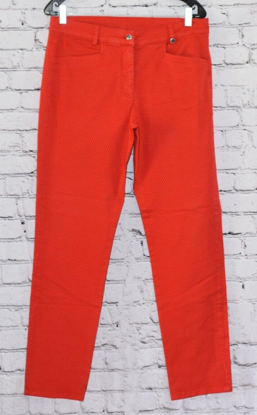 GOLFINO Performance Women's Golf Polka-dot Slim Fit Trouser Pants Size 10